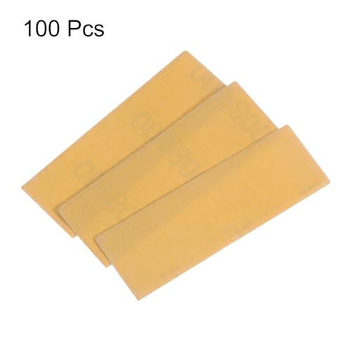 HARFINGTON 100pcs Micro Sander Paper 800 Grit 3.5x1.2 Inch Mini Sanding Sheets Strips Hook Loop Sandpapers for Wood Metal Small Projects Tight Spaces Polish Work