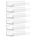 upsimples 15" x 4" Acrylic Shelves for Wall Storage and Organizer, 6 Pcs - size: 15x4"