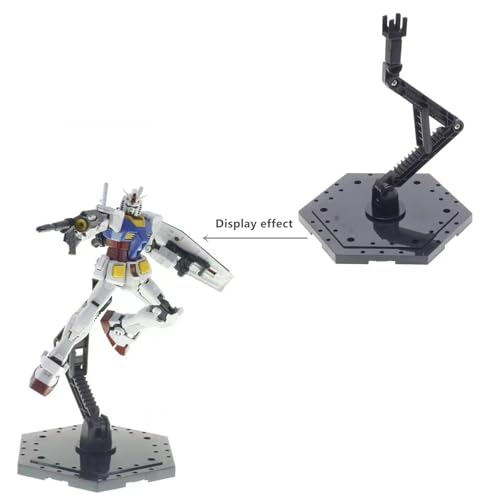 2-Piece Set Model Kit Display Stand and Runner Storage System with Action Base, Suitable for Model Stand and HG, MG and RG Model Character Display Stand ,Suitable for storing various tools，Black.