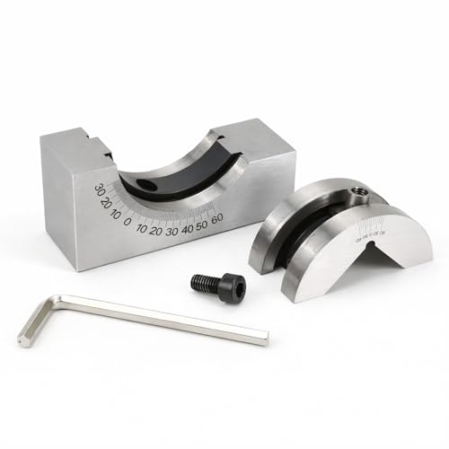 Adjustable Angle V Block Milling Gauge Set, Stainless Steel Micro High Precision Setup with Wrench, 0–60° AP25 for Lathe Machinist Tool, Magnetic Machining Clamp Finder