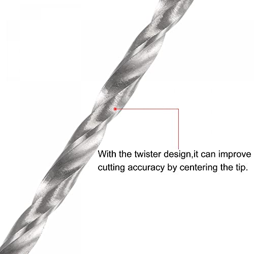uxcell 5Pcs 3mm Mini Micro Twist Drill Bits, HSS Straight Shank - size: 3x120mm