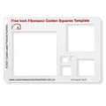 Fibonacci 5" Square Drawing Template, Golden Ratio Stencil - style: 5" Squares