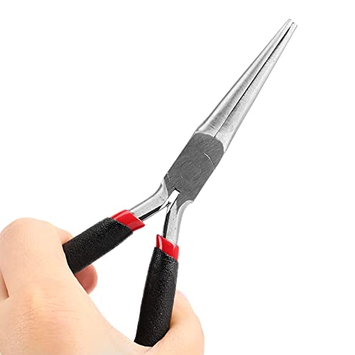 JOIKIT 10 Pack 6 Inch Extra Long Needle Nose Pliers, Mini Precision Needle Nose Pliers Set Repair Tool for Wire Wrapping, Jewelry Making, DIY Crafts, Electronic Repair
