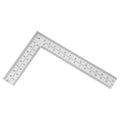Stainless Steel L Shaped Ruler, 4 Inch by 6 Inch Framing Square Carpenter Square Sliver Metal Square Right Angle Ruler Square Framing Measuring Tool for Engineer Carpenter
