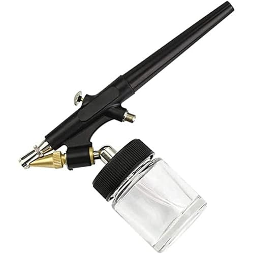 10pk 0.75oz Glass Airbrush Bottles,60°Siphon with Storage Lids & Cap - size: G3PG