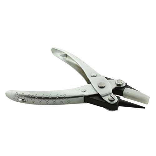 The Beadsmith Round Nose/Nylon Flat Nose Parallel Pliers - style: Round/Nylon Flat Jaw - 140mm