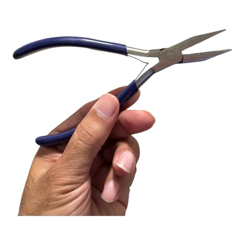 Hair Extension Plier for I Tip & K Tip – 7 Inch Flat-Tip Fusion Bond Precision Tool with Textured Grip Jaw for Keratin and Bead Extension Placement, Professional Salon-Grade Pliers By MIRACLE - size: 7" Blue