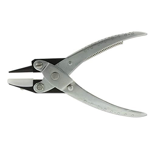 The Beadsmith Round Nose/Nylon Flat Nose Parallel Pliers - style: Round/Nylon Flat Jaw - 140mm