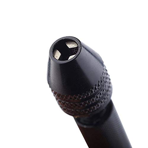 KINGFOREST Hand Drill, 20pc HSS Bits 0.8-3mm, for Wood Resin（Black） - size: black-20pcs drills