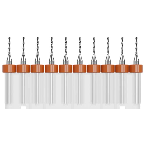 10 Pcs PCB Drill Bits Set, 1/8" Shank 1.1mm - size: 1.1mm