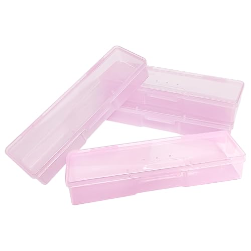 4PCS Nail Storage Manicure Tool Box, Nail Implement Box (Pink-4pcs, Small) - color: Pink-4pcs, size: Small