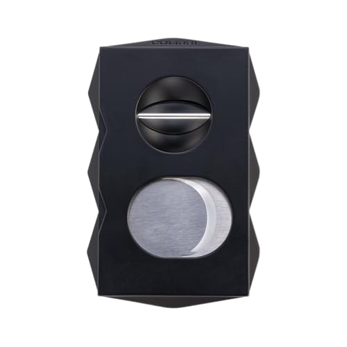 Colibri Quasar SV-Cut Cigar Cutter – Stainless Steel Spring-Loaded V Cutter, Deep Precision Cut up to 60+ Ring Gauge, Ergonomic Design, Premium Cigar Accessory (Black) - color: Black