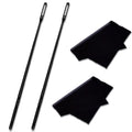 HZMM 2 Pcs Flute Cleaning Kit Flute Cleaning Rod with 2pcs Flute Cleaning Cloth Flute Cleaning Swabs Flute Polishing Cloth Flute Stick Flute Cleaner Flute Cleaning Tools for Flute maintenance tools - color: 2 Sets Flute Cleaning Rod and Cloth