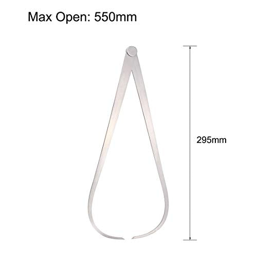 uxcell Outside Caliper 300mm 12 Inch Firm Joint Stainless Steel Measuring Tool - size: 300mm