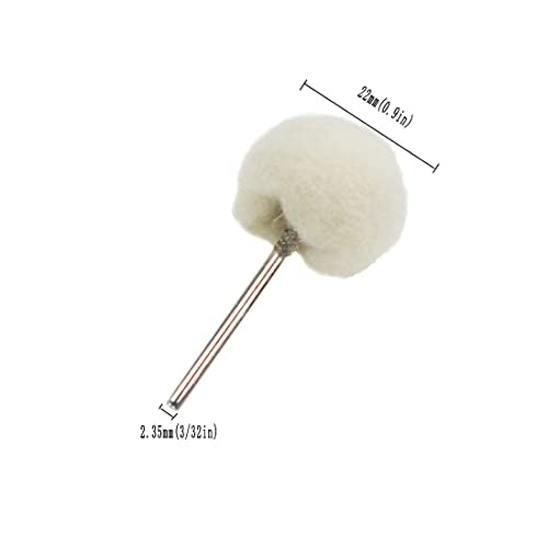 20 Pcs 3/32 Inch Shank Soft Cashmere Buffing Wheels - style: 20 Pcs Soft Pashm Buffing Wheel