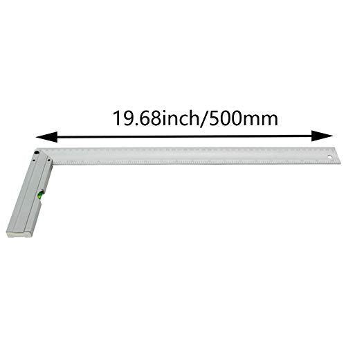 Utoolmart Right Angle Ruler,Framing Square Ruler,500mm / 19.7-inch Stainless Steel, L Shape Ruler, Framing Ruler, Try Square Ruler Tools for Carpenter Engineer 1 Pcs - size: Horizontal Angle ruler 500 mm