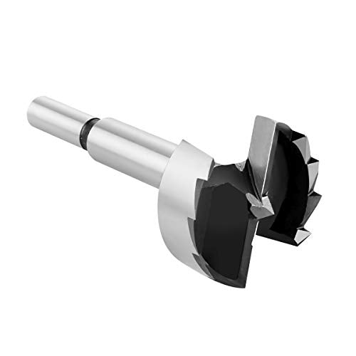 HPHOPE 54mm(2-1/8") Forstner Bit for Wood, High-Speed Steel, Round Shank - size: Ø 54mm(2-1/8")