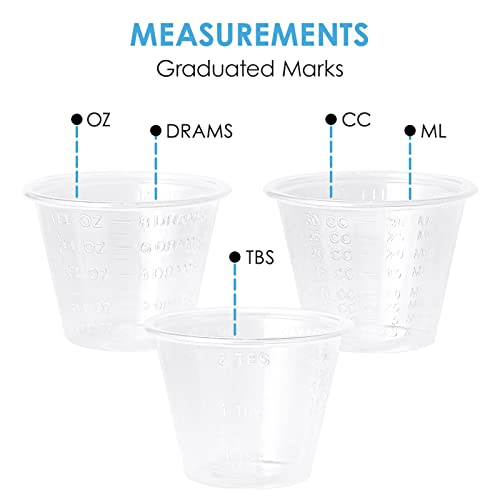 1800 Pack 1 oz Disposable Medicine Cups, Plastic Med Cups, for Measuring