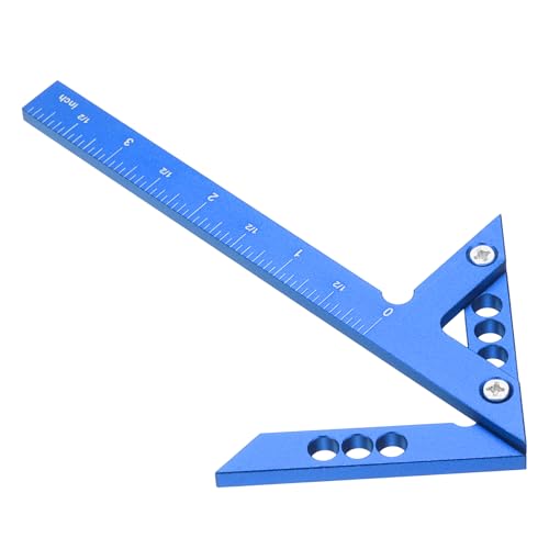 HARFINGTON Center Positioning Ruler Aluminum Alloy Center Finder Blue - color: Blue