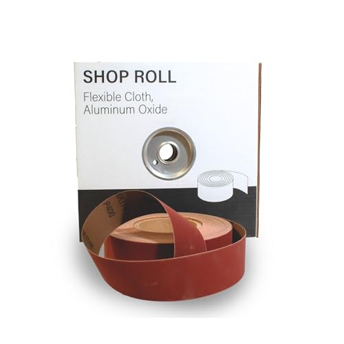 VSM 2" x 50yd (150'), 40 Grit (Coarse) Aluminum Oxide Sanding Shop Roll, F-Weight Cotton Cloth Backed Sandpaper Roll for Hand Finishing, Woodworking, Metal Working, Polishing - style: 40 Grit