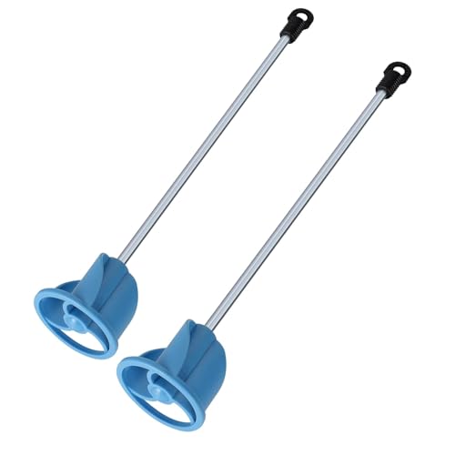2 Pcs Paint, Epoxy Resin, Mud & Ceramic Glaze Mixer Paddle Blades - color: Big Blue-38cm