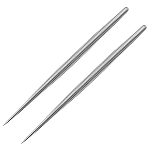 2 PCS Clay Needle Tools Sculpting Ceramics Pottery Carving Tools for Model Clay Supplies,Stainless Steel Ceramic & Pottery Needle Tools 5.9 Inch Texture Needle Pottery Scoring Tool,Silver, LXLVOUEG - color: silver, size: 5.9x0.26Inch-2P