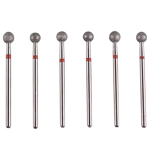 6pcs Pro Diamond Ball Bits,Cuticle Drill Bit Set for Russian Manicure,3/32 Shank efile Bit (φ5.0mm) - size: 1 Count (Pack of 1)