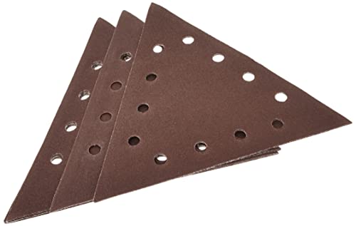 WEN 6377SP80 80-Grit Hook & Loop 11-1/4-Inch Triangle Drywall Sander Sandpaper, 10 Pack - size: 11-1/4-Inch, style: 80-Grit