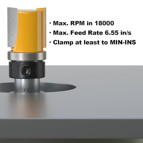 FivePears Pattern Flush Trim Router Bit 1/2 Inch Shank, 3/4 Inch Cutting Diameter, 3/4 Inch Cutting Length, Top Bearing Flush Straight Cut Trim Router Bit for Woodworking - size: 3/4" Dia - 3/4" CL - 1/2" Shank, style: Shank Size: 1/2"