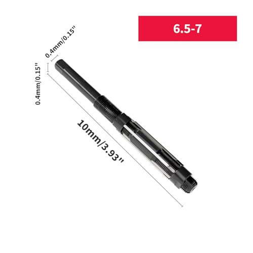 Adjustable Hand Reamer 6.5-7mm，Hardened HSS Grip Reaming Metric Reaming Drill Bit DRINYOUNG(6.5-7) - size: 6.5-7