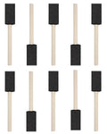 WAFJAMF 10 Pack Poly Foam Paint Brushes 1 Inch Sponge Painting Set Black - size: 10 Pcs