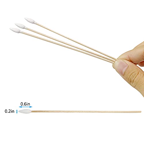 Precision Cotton Swabs with 6'' Long Sticks for Gun Cleaning,Pets 500pcs - color: 500P