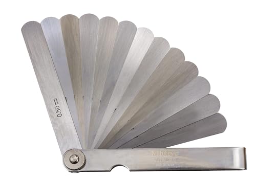 Mitutoyo 184-307S .03-.5mm Thickness Gage with 100mm Blade Length - size: 0.03-0.5mm Thickness, 100mm Length, 13 Leaves