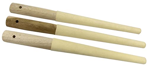 3 Pack of Chamois Half Round Buff Sticks Jewelry Making Abrasive Sanding Metal Polishing Tools