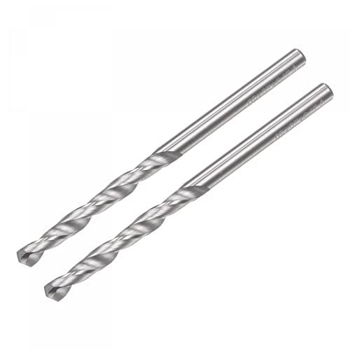 uxcell Solid Carbide Drill Bits, 2.3mm C2/K20 Tungsten Carbide Jobber Drill Bits Straight Shank Drilling Tool for Stainless Steel Aluminum Iron Metal Plastic 2pcs - size: 2.3mm