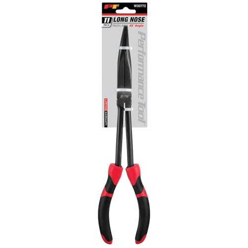 Performance Tool W30772 11 in. 45-Degree Bent Needle Nose Pliers - size: 11" 45-Degree Long Handle Pliers