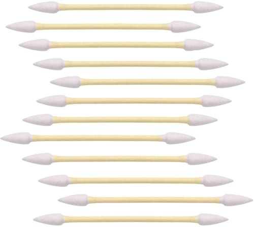 1200pcs Precision Tip Cotton Swabs for Makeup, Bamboo Sticks and Double Pointed - size: 12 Pack (1200)