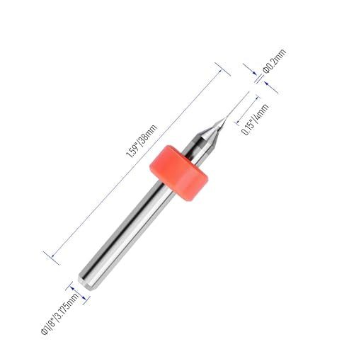 10 Pcs PCB Drill Bits Set, 1/8" Shank 0.2mm - size: 0.2mm