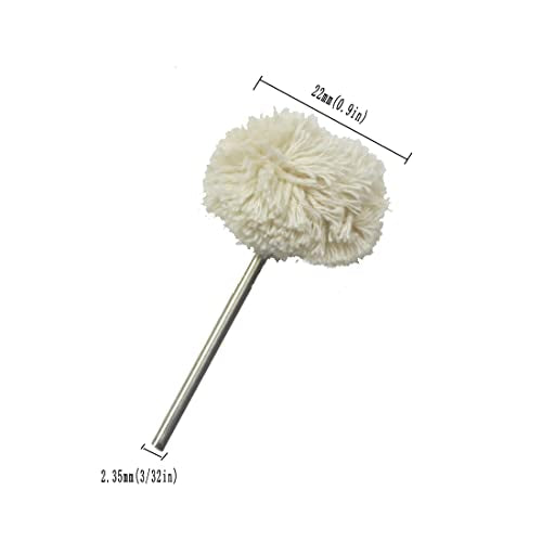 20 Pcs 3/32 Inch Shank Mini Cotton Strip Buffing Wheels - style: 20 Pcs Cotton Strip Buffing Wheel