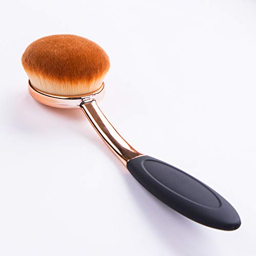 Yoseng Oval Foundation Brush Large Toothbrush Makeup Brushes Fast Flawless Application Liquid Cream Powder Foundation（Pack of 2） - style: Large（pack of 2)