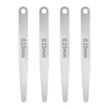 HARFINGTON 4pcs Metric Thickness Feeler Gauge 0.15mm Single Blade Oval Feeler Gauge 304 Stainless Steel Gap Measuring Tool for Repair Valve Guitar Spark Plug - size: 0.15mm