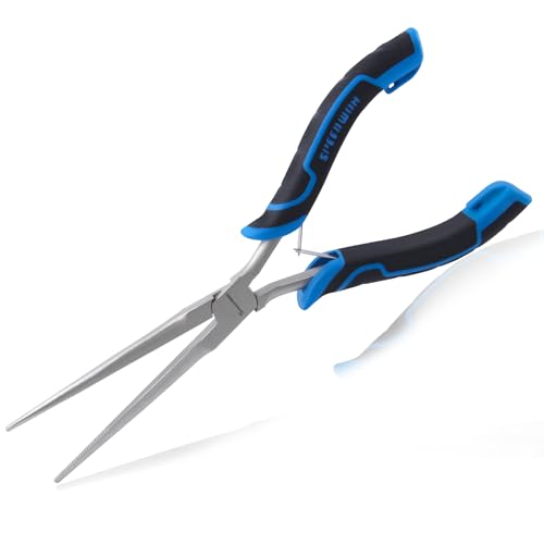 SPEEDWOX Long Reach Needle Nose Pliers, Extra Long Jaw, Serrated Jaw - style: Extra Long Needle Nose Pliers