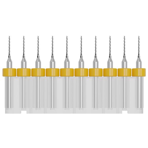 10 Pcs PCB Drill Bits Set, 1/8" Shank 0.4mm - size: 0.4mm
