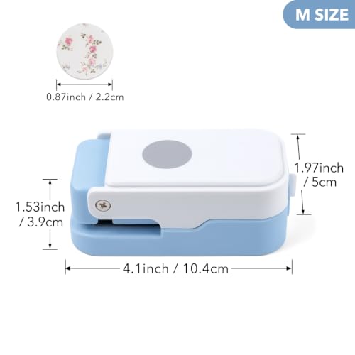 Circle Punch 0.87inch Solid Circle Punch for Junk Journal & Scrapbooking - color: 0.87" Circle Punch Blue