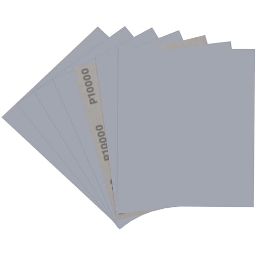 7 PCS Wet Dry Sandpaper 10000 Grit Sheets for Polishing & Finishing - color: 10000G, size: 9x11 Inch