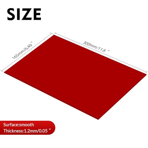 Laser Engraving Blank Red ABS Double Color Plastic Sheet (Red) - color: Red
