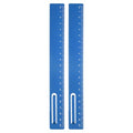 HARFINGTON 2pcs Straight Ruler 20cm Metric Metal Aluminum Alloy Measuring Bookmark Clip Rulers Scale Tool for Measure Study Reading Classroom Office, Blue - color: Blue, size: 20cm