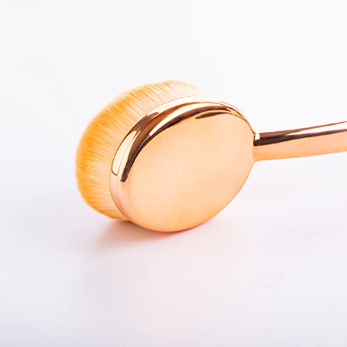 Yoseng Oval Foundation Brush 5 Pcs Toothbrush Makeup brushes Fast Flawless Application Liquid Cream Powder Foundation With Makeup Brush Case - style: Style C