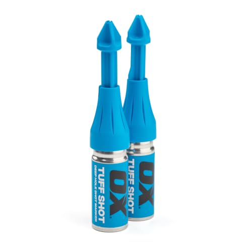 OX Tuff Shot 2-Pack Marking Chalk Spray, Deep Hole Marker, Chalk Shot - style: 2 Pack