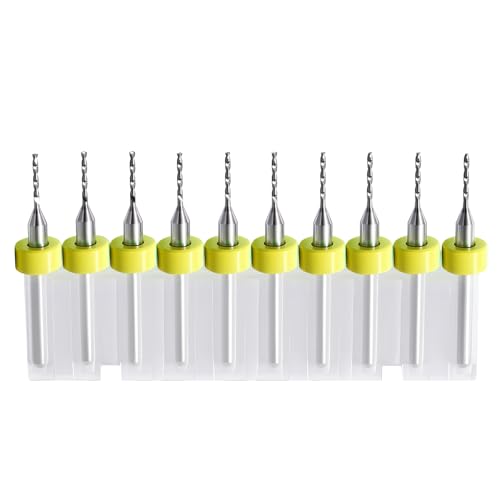 10PCS 0.9mm Tungsten Carbide Shank Micro Drill Bits for PCB - size: 0.9mm (CED)